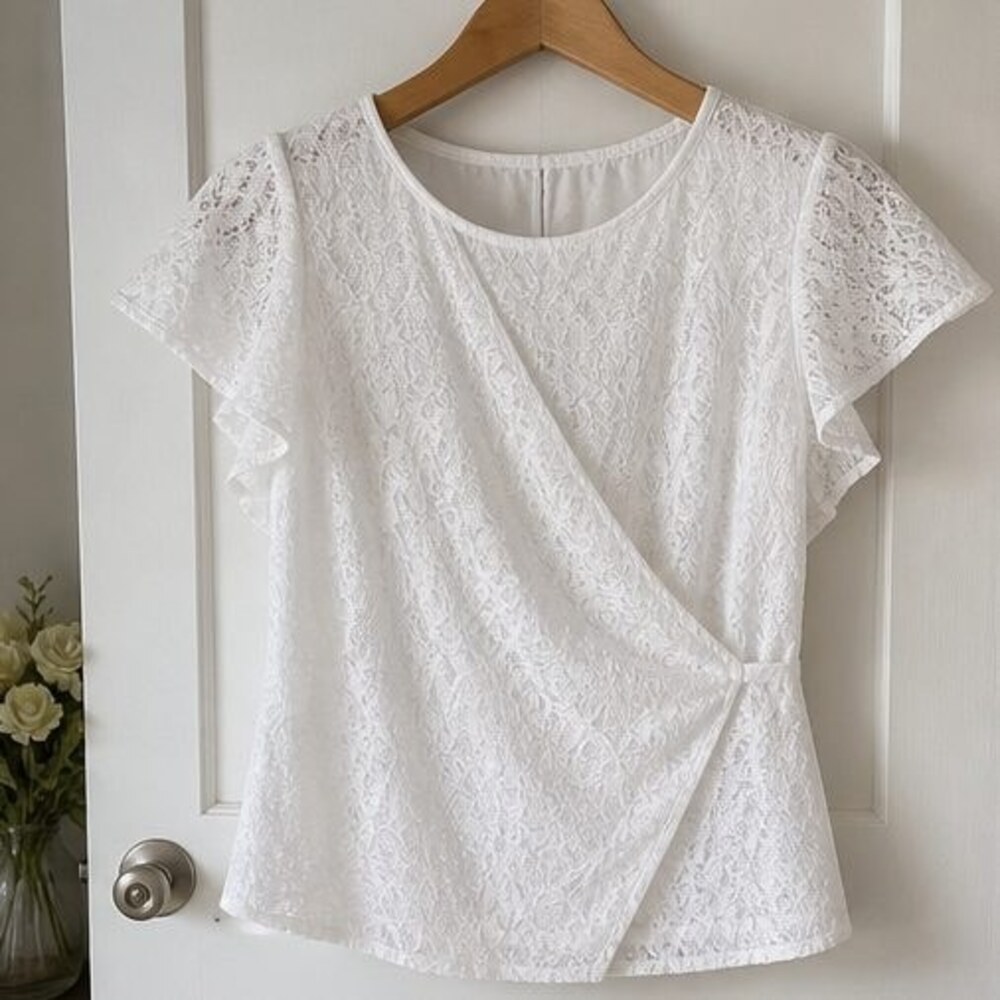 White Ruffle Blouse